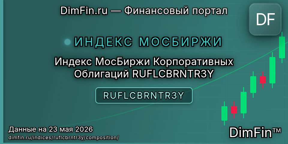 Состав индекса Индекс МосБиржи Корпоративных Облигаций RUFLCBRNTR3Y (RUFLCBRNTR3Y) — компоненты и веса