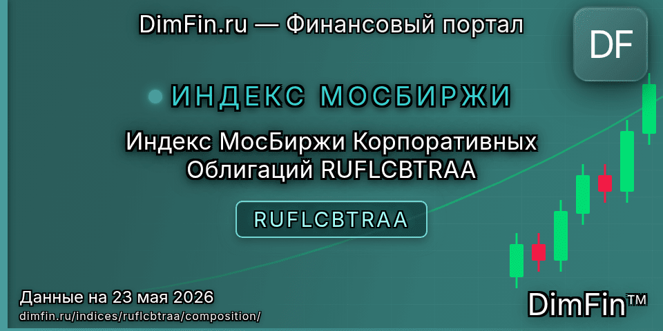 Состав индекса Индекс МосБиржи Корпоративных Облигаций RUFLCBTRAA (RUFLCBTRAA) — компоненты и веса Состав индекса Индекс МосБиржи Корпоративных Облигаций RUFLCBTRAA (RUFLCBTRAA) — компоненты и веса
