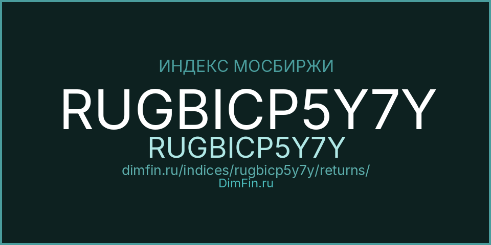 RUGBICP5Y7Y (RUGBICP5Y7Y): доходность и волатильность на Московской бирже