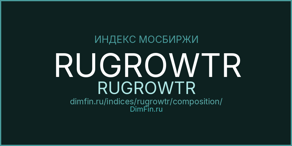 Состав индекса RUGROWTR (RUGROWTR) на Московской бирже