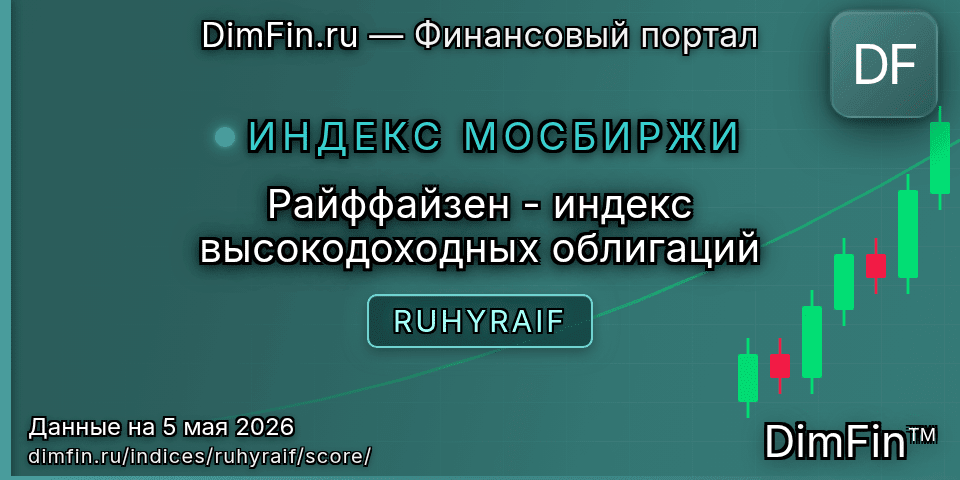 DimFin Score Райффайзен - индекс высокодоходных облигаций (RUHYRAIF) — рейтинг и оценка DimFin Score Райффайзен - индекс высокодоходных облигаций (RUHYRAIF) — рейтинг и оценка