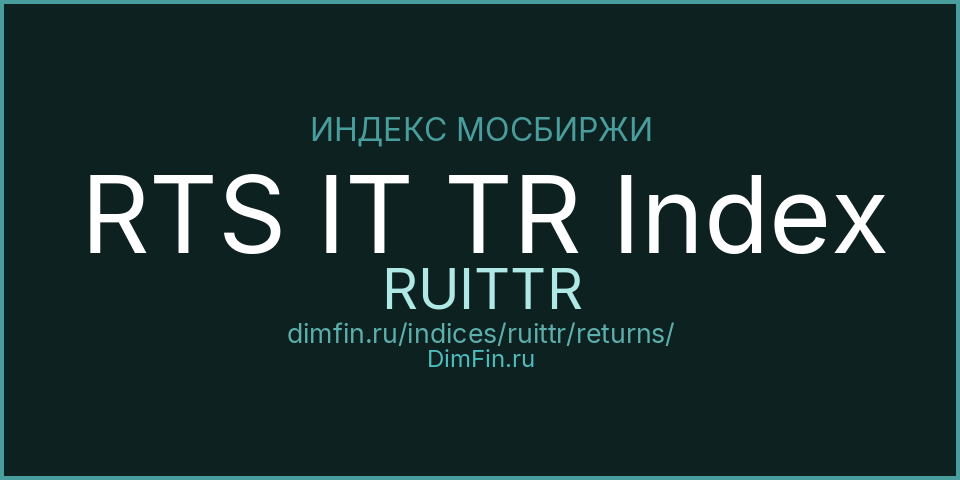 RTS IT TR Index (RUITTR): доходность и волатильность на Московской бирже