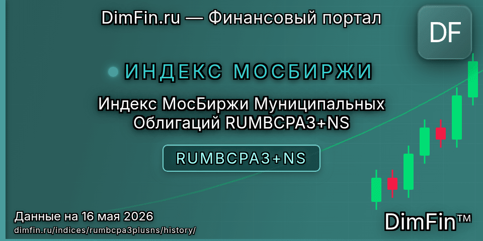 Исторические данные Индекс МосБиржи Муниципальных Облигаций RUMBCPA3+NS (RUMBCPA3+NS) — графики и котировки Исторические данные Индекс МосБиржи Муниципальных Облигаций RUMBCPA3+NS (RUMBCPA3+NS) — графики и котировки