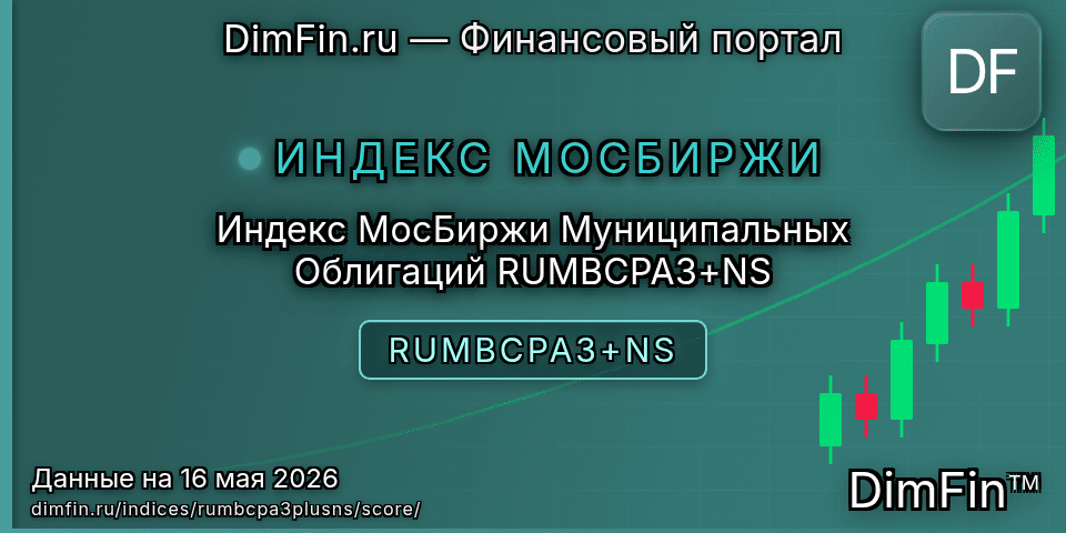 DimFin Score Индекс МосБиржи Муниципальных Облигаций RUMBCPA3+NS (RUMBCPA3+NS) — рейтинг и оценка DimFin Score Индекс МосБиржи Муниципальных Облигаций RUMBCPA3+NS (RUMBCPA3+NS) — рейтинг и оценка