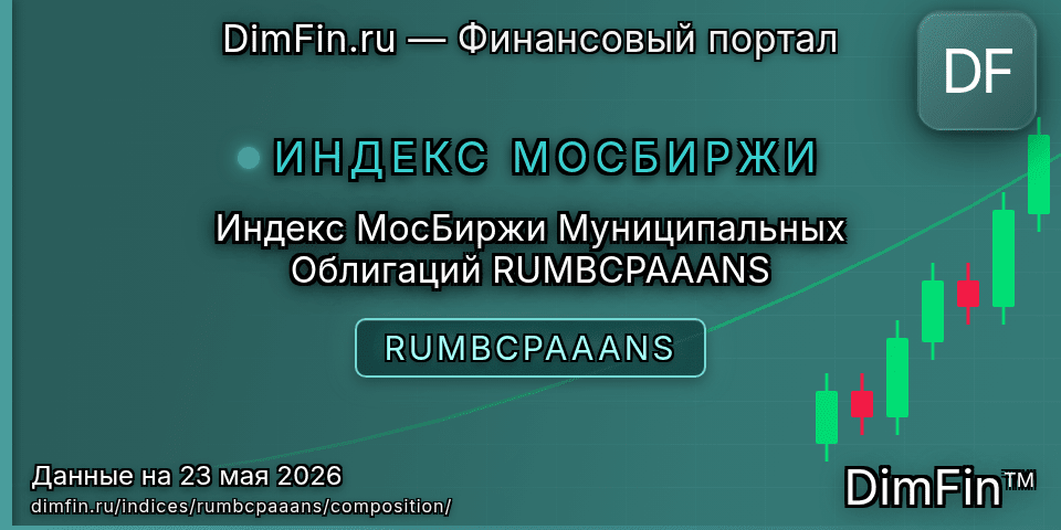 Состав индекса Индекс МосБиржи Муниципальных Облигаций RUMBCPAAANS (RUMBCPAAANS) — компоненты и веса Состав индекса Индекс МосБиржи Муниципальных Облигаций RUMBCPAAANS (RUMBCPAAANS) — компоненты и веса