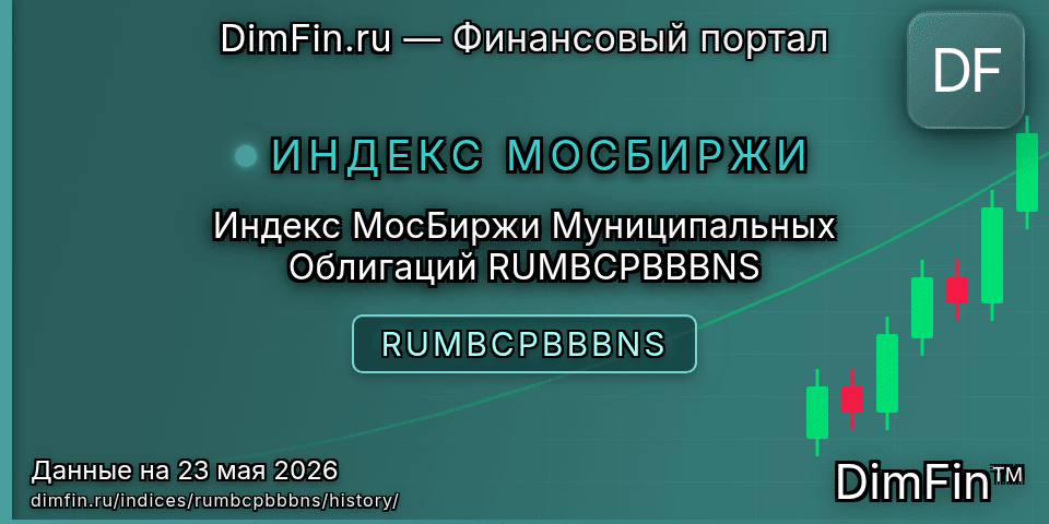 Исторические данные Индекс МосБиржи Муниципальных Облигаций RUMBCPBBBNS (RUMBCPBBBNS) — графики и котировки Исторические данные Индекс МосБиржи Муниципальных Облигаций RUMBCPBBBNS (RUMBCPBBBNS) — графики и котировки