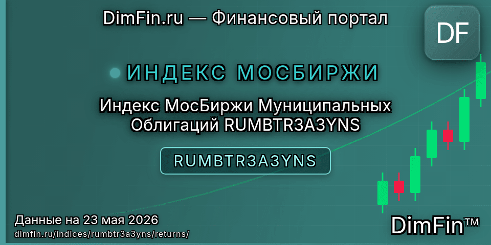 Доходность Индекс МосБиржи Муниципальных Облигаций RUMBTR3A3YNS (RUMBTR3A3YNS) — статистика по периодам Доходность Индекс МосБиржи Муниципальных Облигаций RUMBTR3A3YNS (RUMBTR3A3YNS) — статистика по периодам