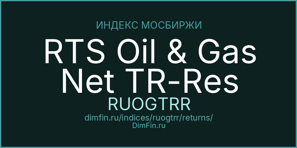 RTS Oil & Gas Net TR-Res (RUOGTRR): доходность и волатильность на Московской бирже