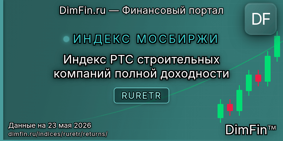 Доходность Индекс РТС строительных компаний полной доходности (RURETR) — статистика по периодам