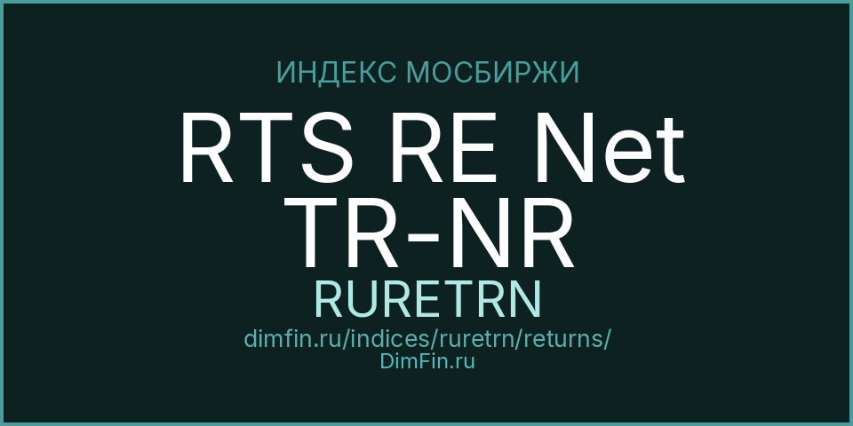 RTS RE Net TR-NR (RURETRN): доходность и волатильность на Московской бирже