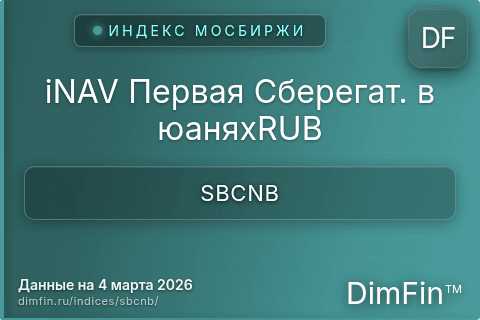 Каталог индекса iNAV Первая Сберегат. в юаняхRUB (SBCNB) — структура и данные Каталог индекса iNAV Первая Сберегат. в юаняхRUB (SBCNB) — структура и данные