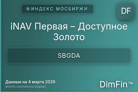 Каталог индекса iNAV Первая – Доступное Золото (SBGDA) — структура и данные Каталог индекса iNAV Первая – Доступное Золото (SBGDA) — структура и данные
