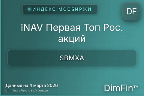 Каталог индекса iNAV Первая Топ Рос. акций (SBMXA) — структура и данные