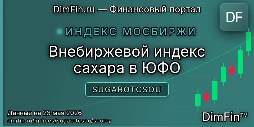 DimFin Score Внебиржевой индекс сахара в ЮФО (SUGAROTCSOU) — рейтинг и оценка DimFin Score Внебиржевой индекс сахара в ЮФО (SUGAROTCSOU) — рейтинг и оценка