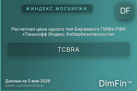 Каталог индекса Расчетная цена одного пая Биржевого ПИФа РФИ «Тинькофф Индекс Кибербезопасности» (TCBRA) — структура и данные Каталог индекса Расчетная цена одного пая Биржевого ПИФа РФИ «Тинькофф Индекс Кибербезопасности» (TCBRA) — структура и данные